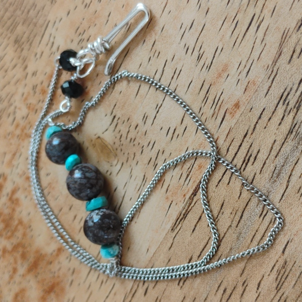 Kingman Turquoise and Jasper Necklace - Picture 10 of 10